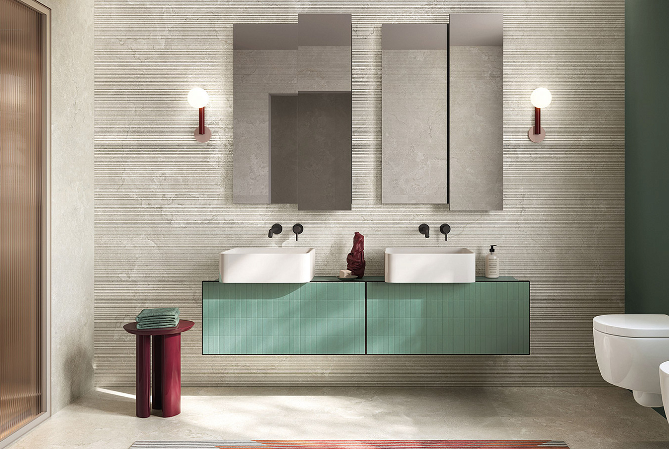 DR05BAR Dorset Tortora Cross Cut Ribbed SQ. 60x120 Italgraniti