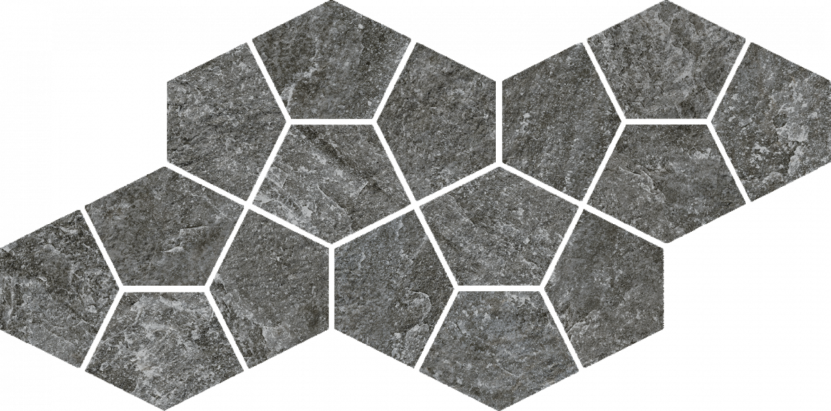620110000248 Magma Graphite Mosaico Prism 41.3x20.5 Italon
