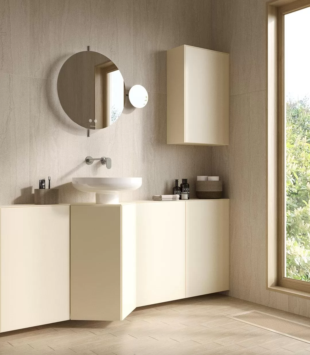 KM4080G0031RBT4 Плинтус Портленд серый светлый матовый обрезной 80x9,5x0,9 Kerama Marazzi фото 13