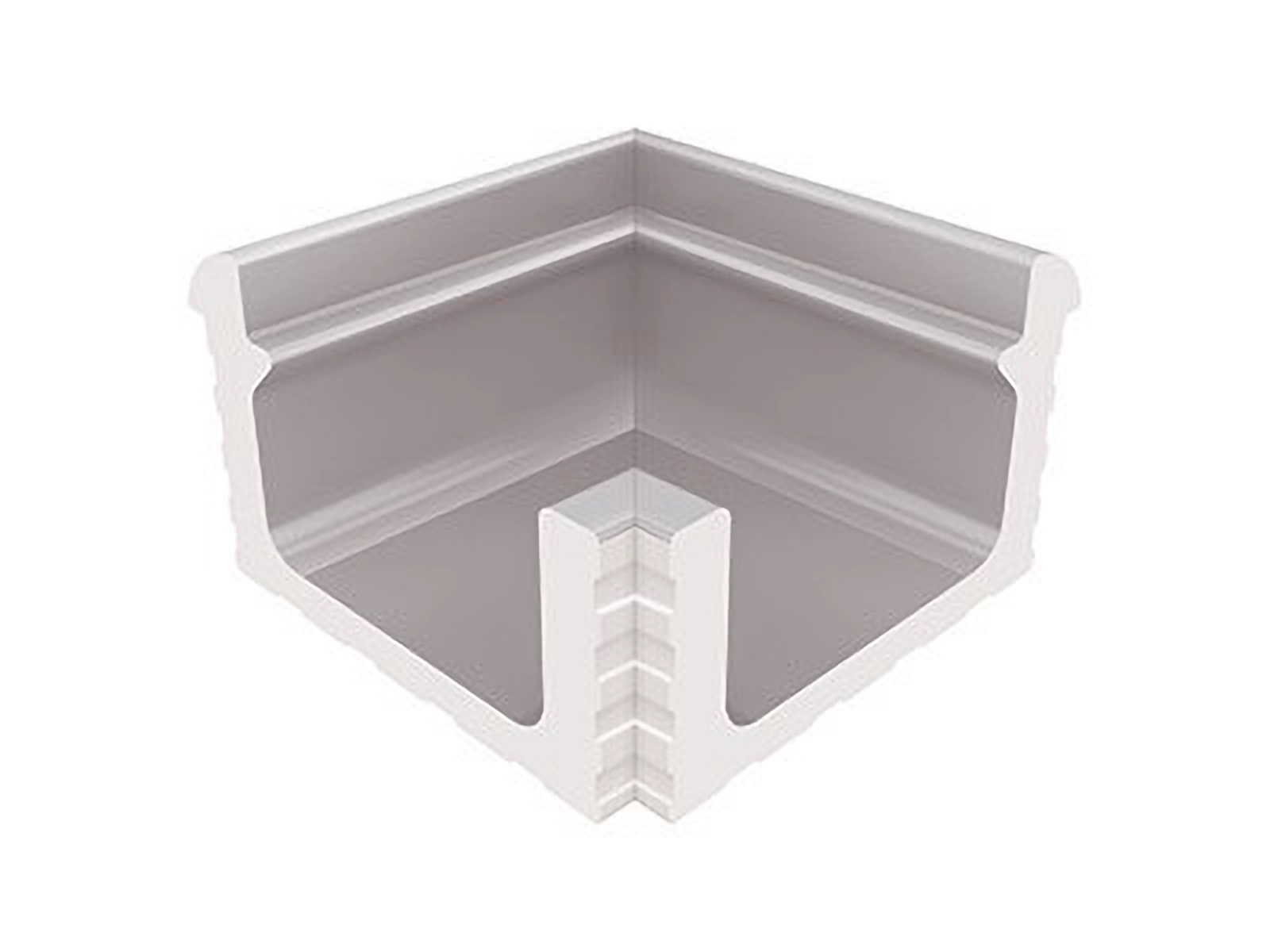 KP139.1 Переливной лоток керамический внутренний угол Grey 24x24 Serapool