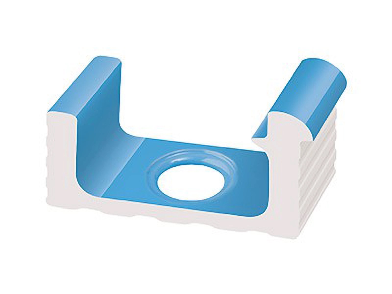 KP261 Переливной лоток керамический 1/2 часть со сливом Light Blue 29x12 Serapool