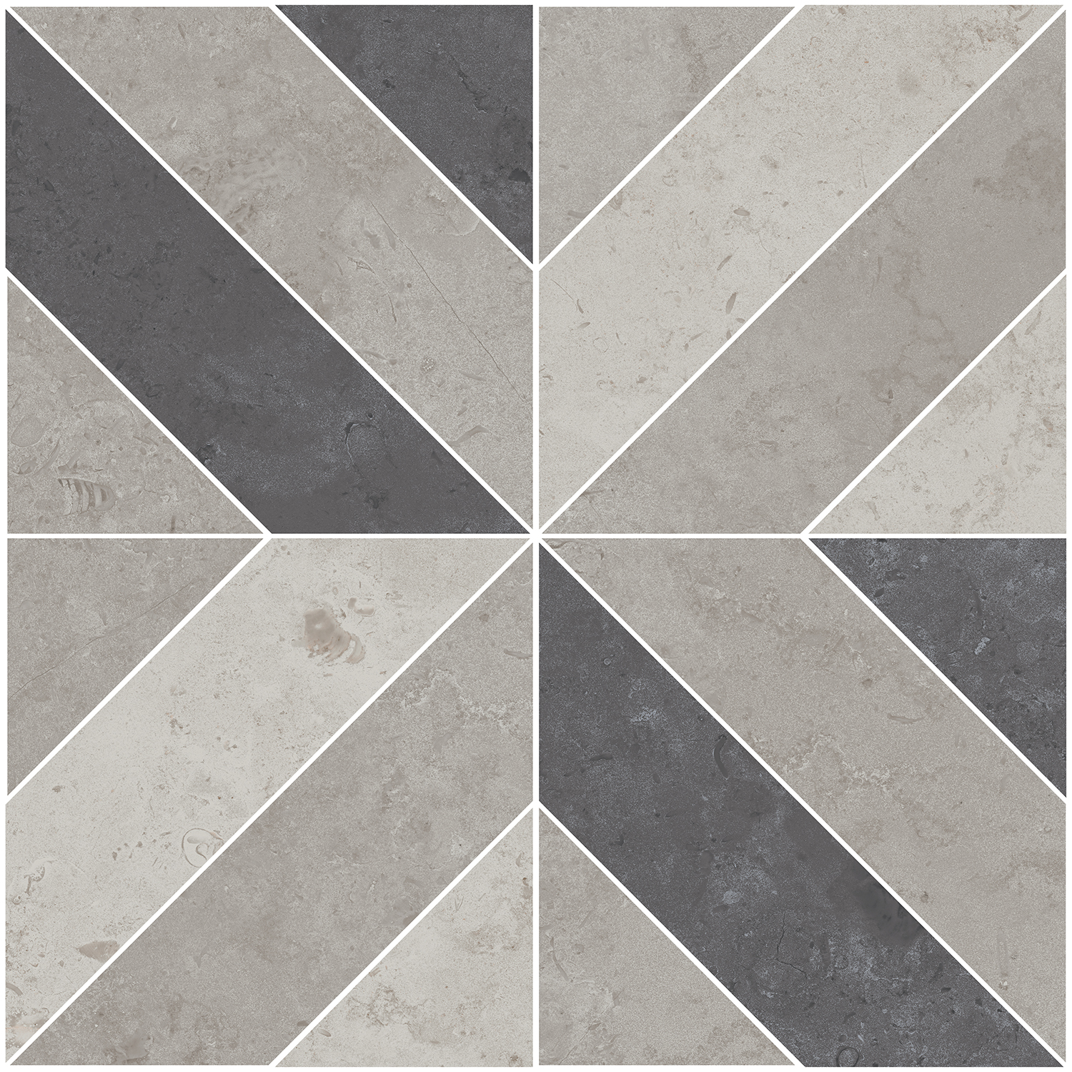 ID124T Декор Про Лаймстоун серый матовый 60х60 Kerama Marazzi