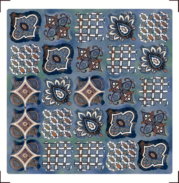 KMP3STA010M6X Панно Арабески Марокко 1 (из 6 частей 6,5x6,5) 10x25x6,9 Kerama Marazzi