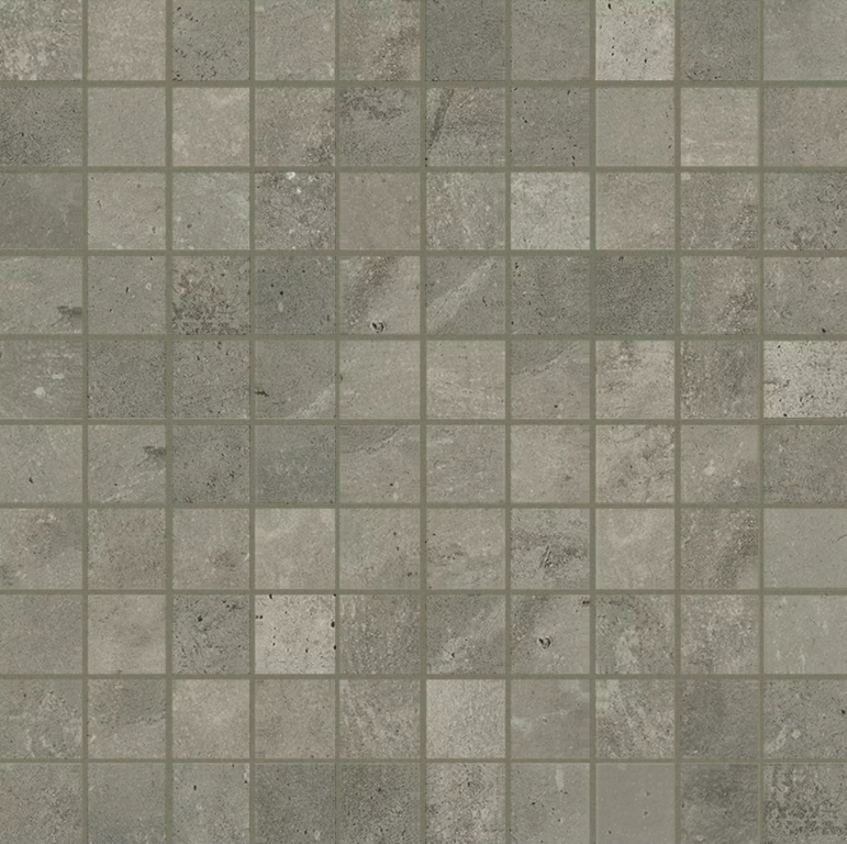 747467 Maps Dark Grey Mosaico 3x3 30x30 Cerim