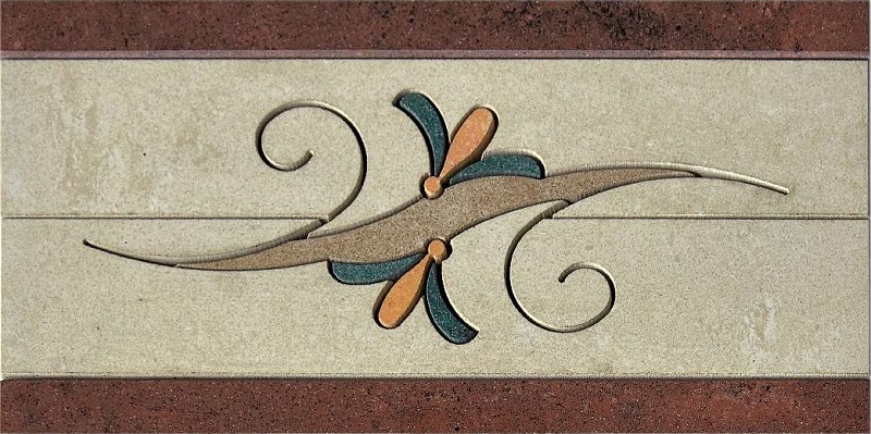 Fascia Floreale B Botticino (Botticino, Madras Pink) 15x30 Casalgrande Padana