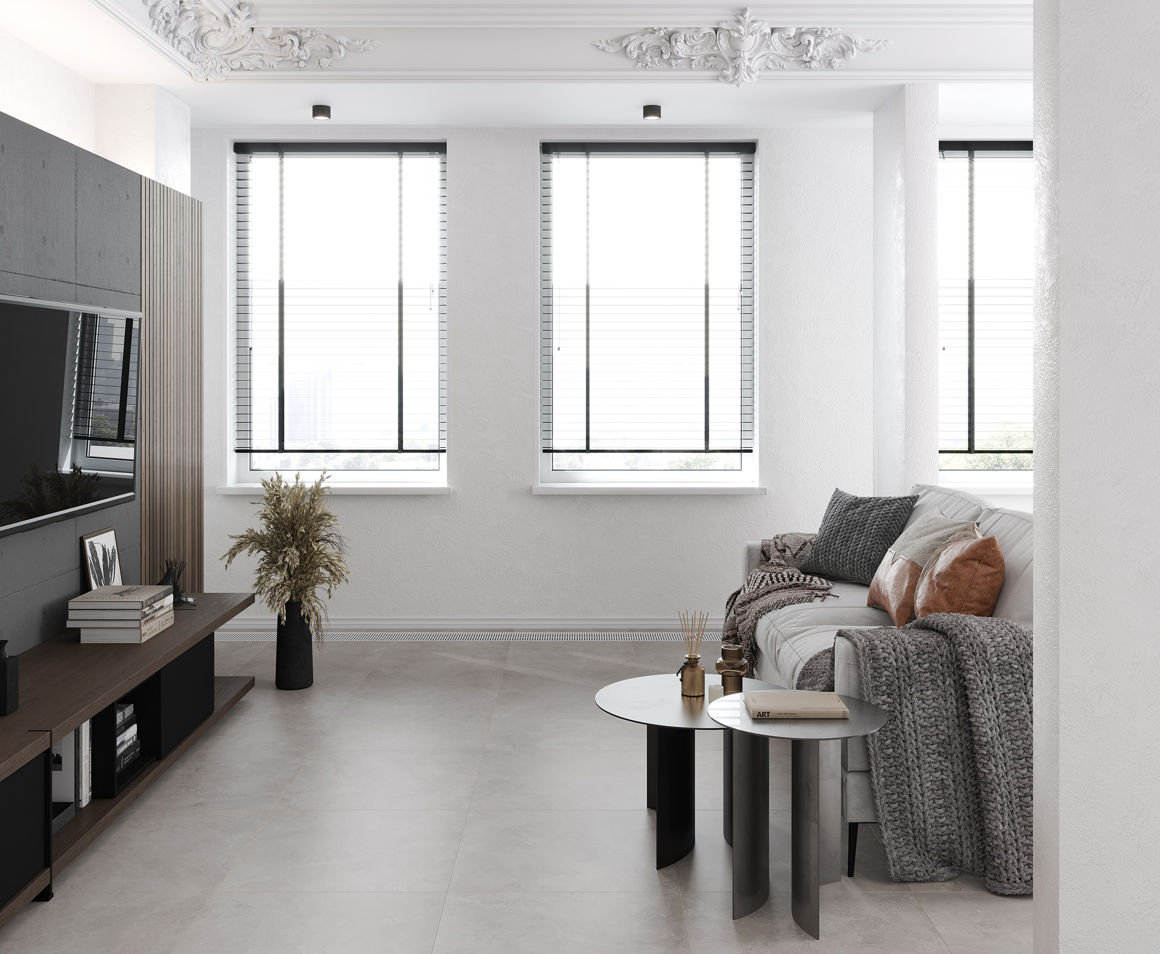 Charon Gray Cтруктурный Карвинг 60x120 Laparet