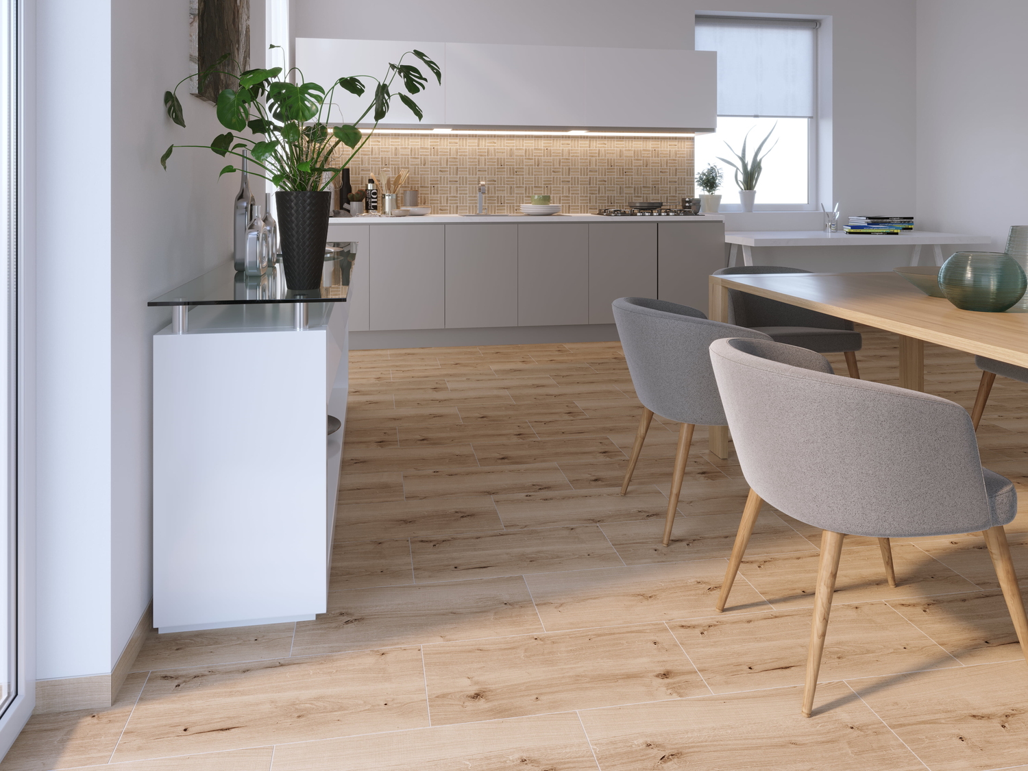 WS5A156 Плинтус Woodhouse темно-бежевый 7x59,8 Cersanit