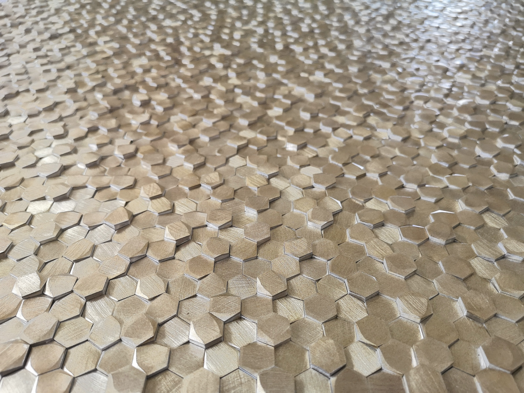 Aluminium 3D Hexagon Brass 8x14x6 29.7x30.6 Caramelle Mosaic фото 7