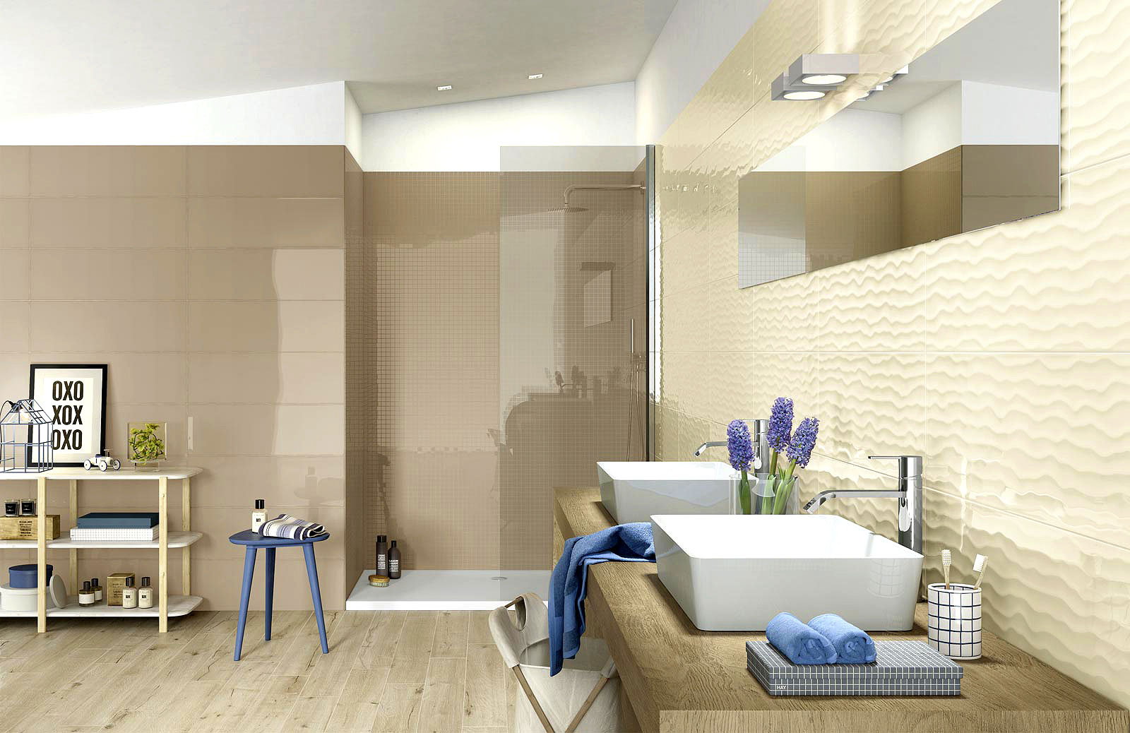 R4YK Frame Khaki Strutturato 25*76 Ragno Marazzi