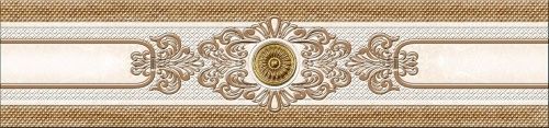 356 Бордюр Eclipse Beige Центр 7x30 Eurotile Ceramica