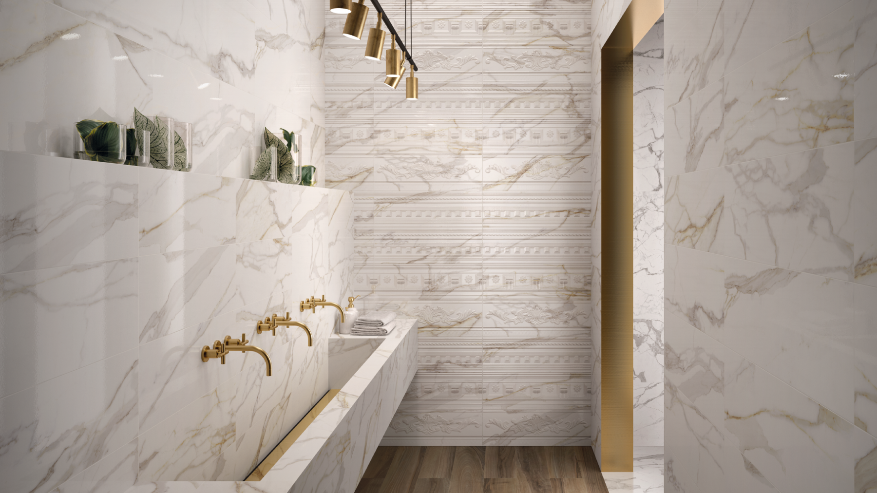620070000634 Charme Evo Statuario Scalino Angolare Sinistro 33x60 Italon