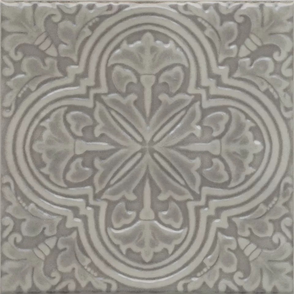 KMD3STA006BN Декор Фес серый глянцевый 15x15x0,77 Kerama Marazzi