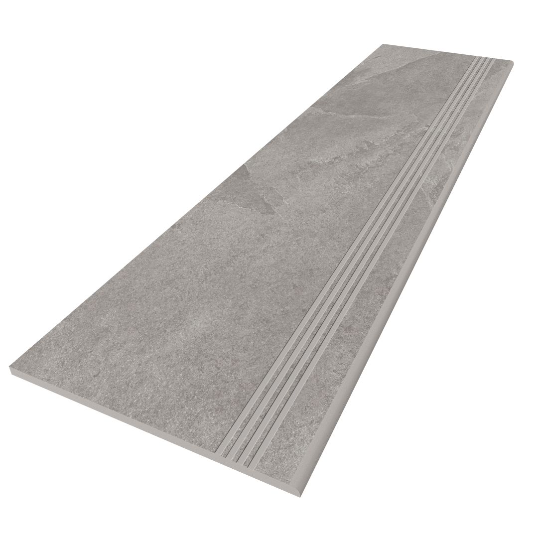Ступень TE02 Terra Серый Неполированная с насечками 30x120x9 Estima