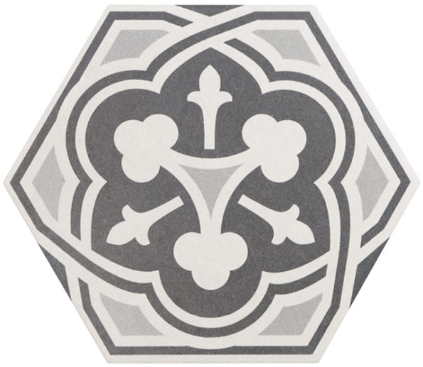 21357 Hexatile Harmony B&W 17,5x20 EQUIPE