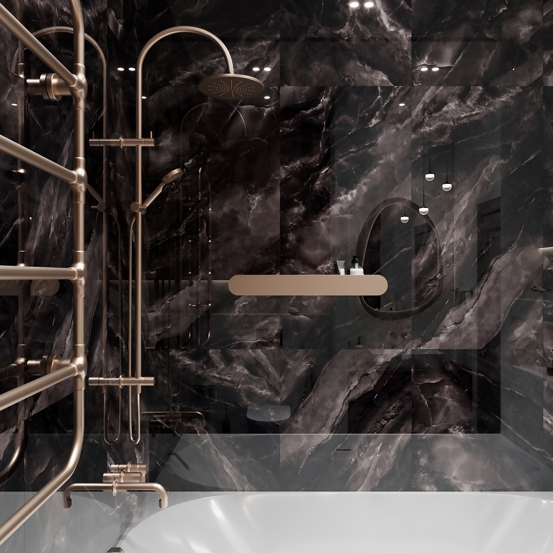 HG2010-A Black Rock High Gloss 60x120 Arcadia Ceramica