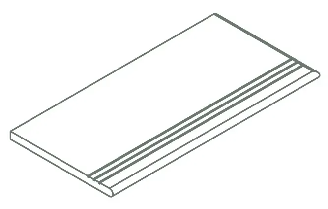 620040000299 Аура X2 Классик Голд Ступень Закругленная Грип Правая 30x120 Italon