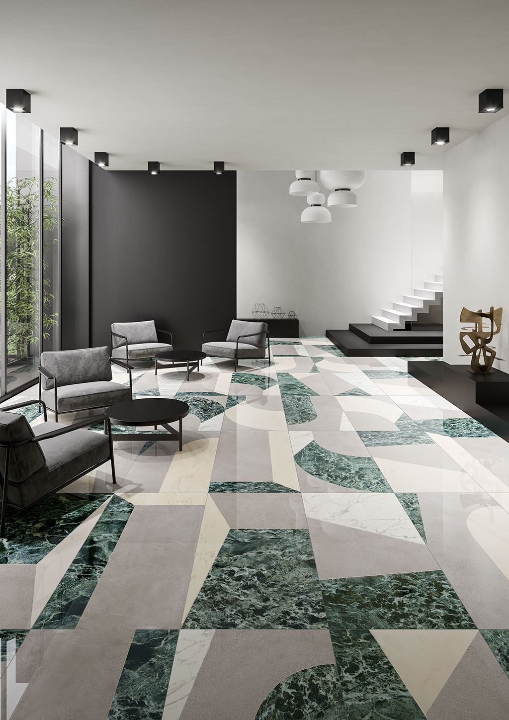 M4759LR SOUND OF MARBLES SCREZIATO VIVACE Polished 74x74 Fioranesе
