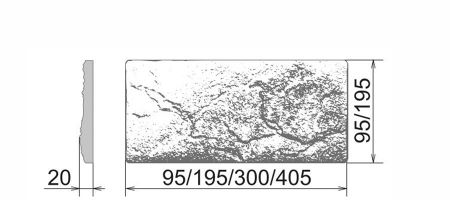 Мальта 114 Плоскость 95-195-300-405х95-195х20 Камелот