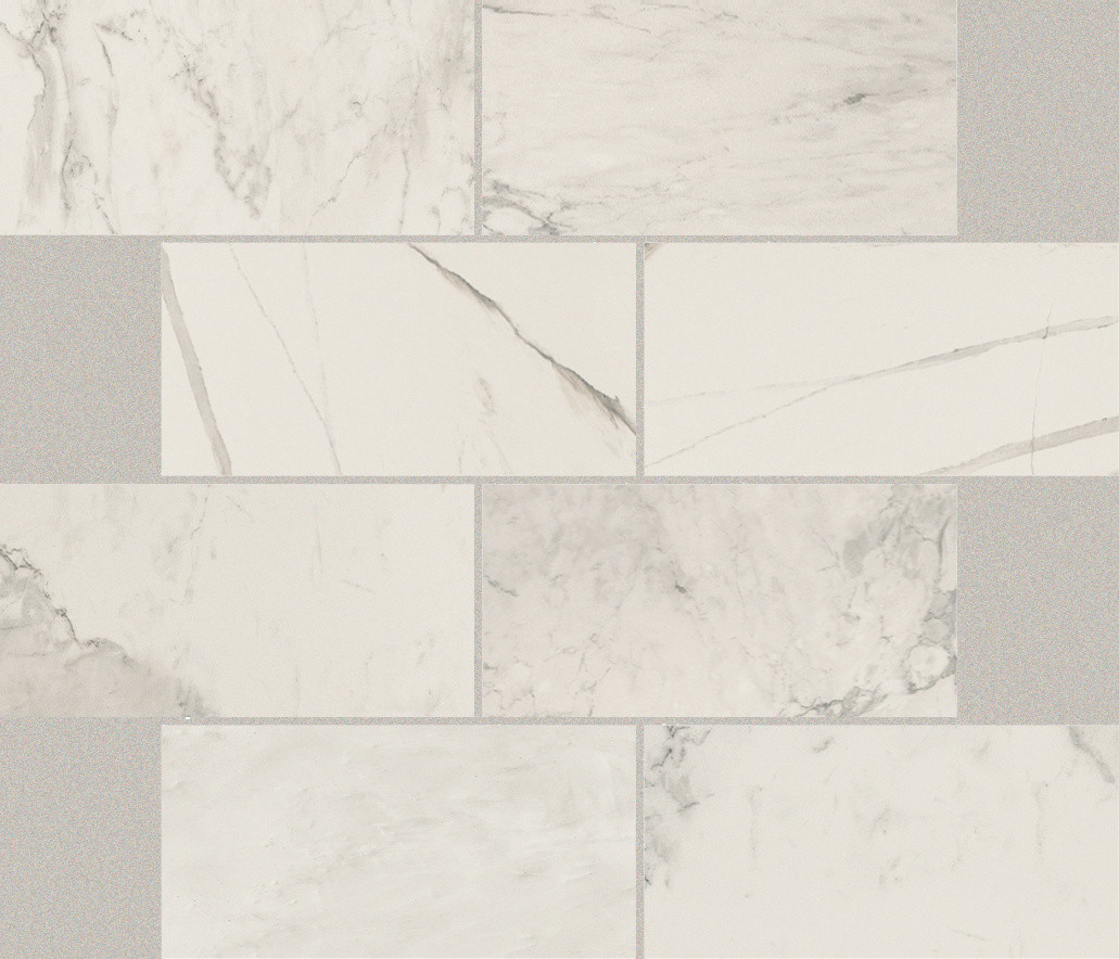 752812 Stones 2.0 Calacatta Glossy Muretto 6mm 7,5x15 30x30 Casa Dolce Casa