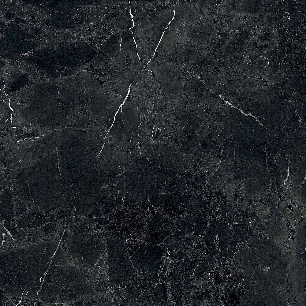 PF60015279 Tarsia Nero Imperiale Lux 3D Rett 120x120 Versace (Gardenia Orchidea)
