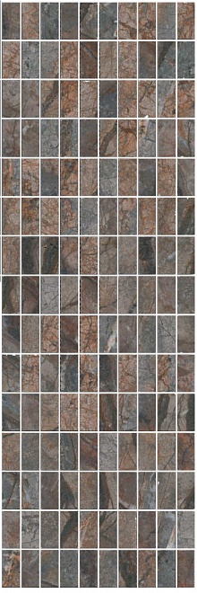 MM12143 Декор Театро коричневый мозаичный 25*75 Kerama Marazzi