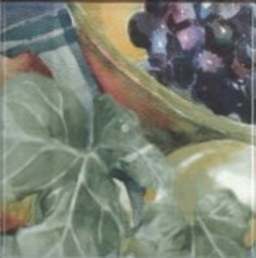 Monocolor Composicion Acuarela Uvas 20х40 Absolut Keramika