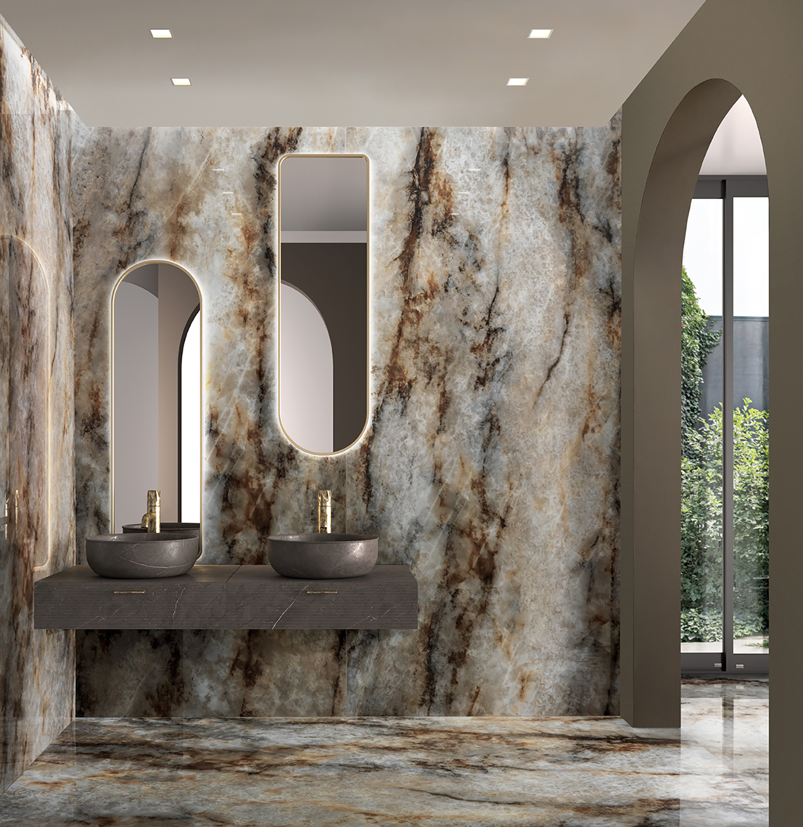 125105 Patagonia Zaffiro Lucidato Ret 60x120 Tagina Ceramiche