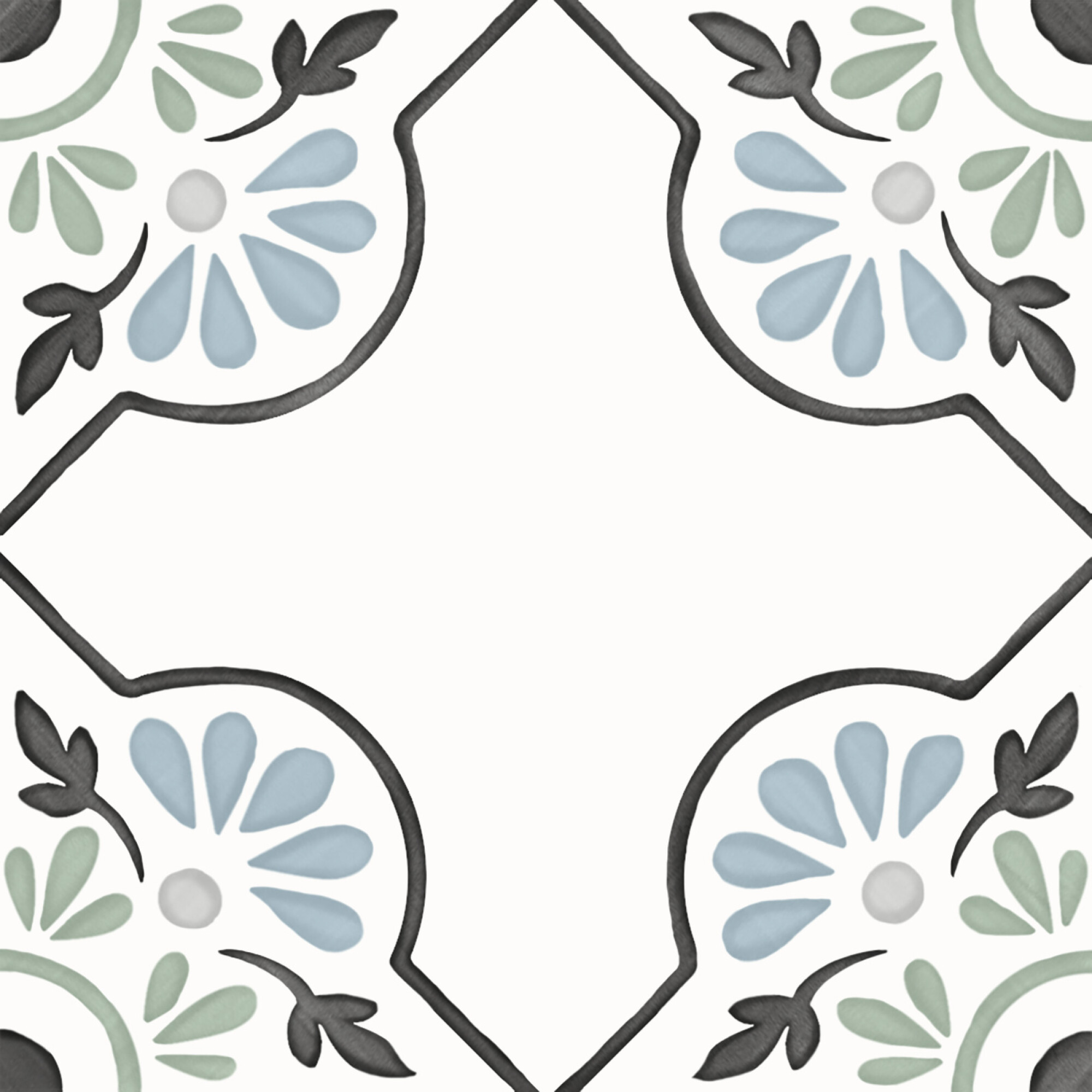 31079 Tanger Blue Petals 12.3x12.3 Harmony фото 7