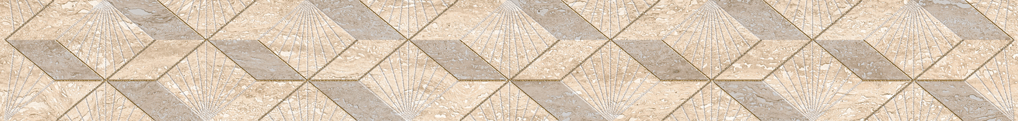 587121002 Бордюр Ascoli Beige Diamond 63x7.5 Azori