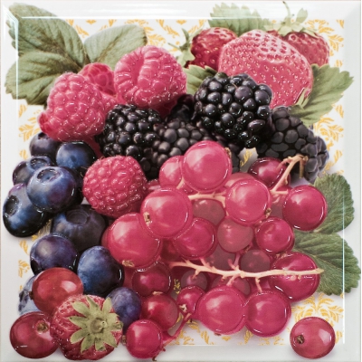 Decorado Multi Frutti Pano 30x30 Monopole Ceramica