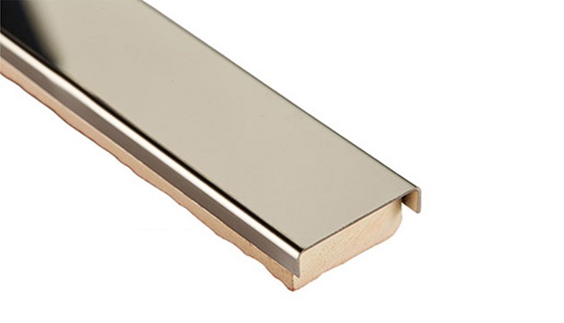 БМ 269 Бордюр металлический платина глянцевый 2.2х60 Роскошная мозаика фото 2