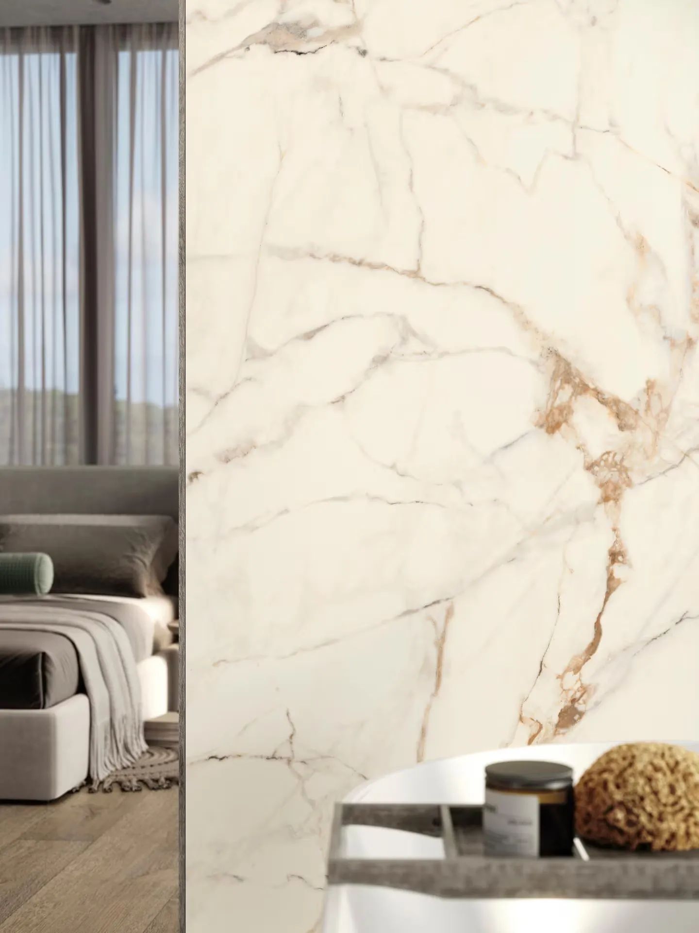 100332620 Calacata Gold Silk 120x270 Porcelanosa фото 6