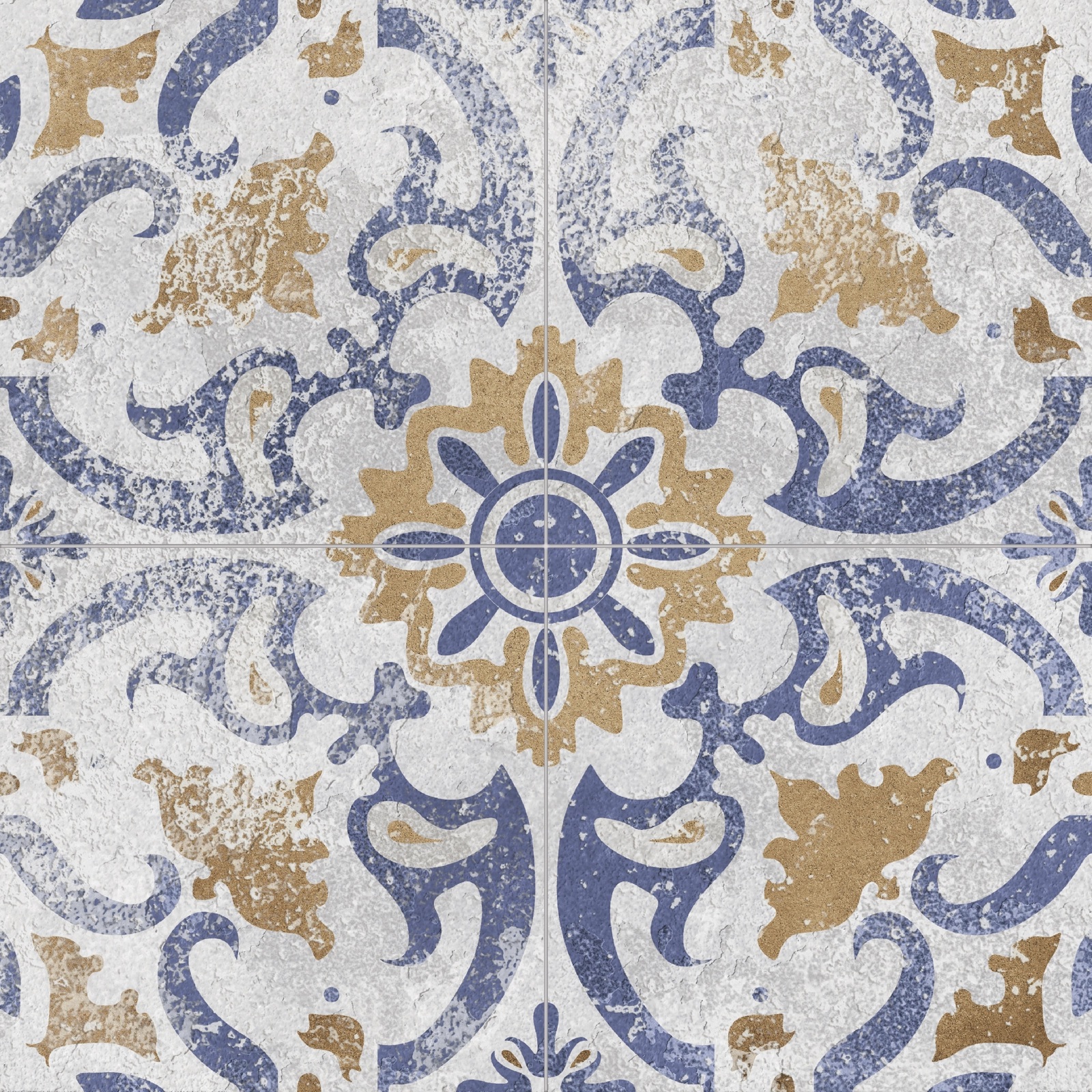 Donegal Pre-Cut Blue Matt 45x45 Halcon
