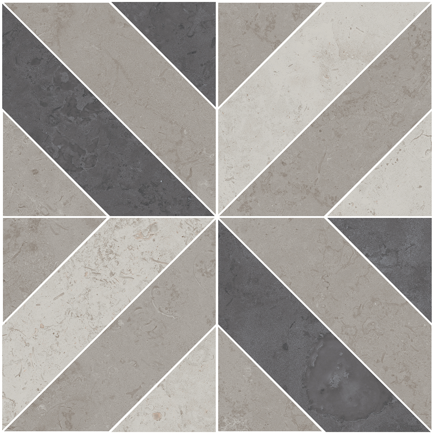 ID124T Декор Про Лаймстоун серый матовый 60х60 Kerama Marazzi