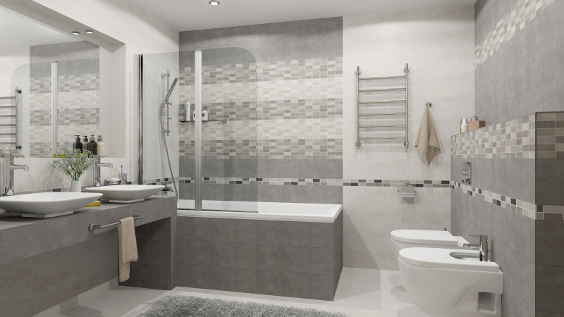 Fiori Grigio Бордюр металлизированный 1506-0101 6,5х60 Lasselsberger