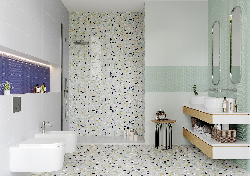 010100001198 Конфетти голубой верх 01 25х40 Gracia Ceramica фото 5