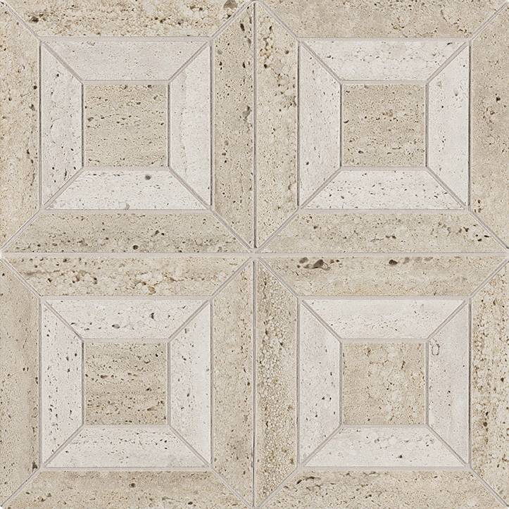 fTQU Materia Classica Beige Bianco Icon C Mosaico 30x30 FAP Ceramiche