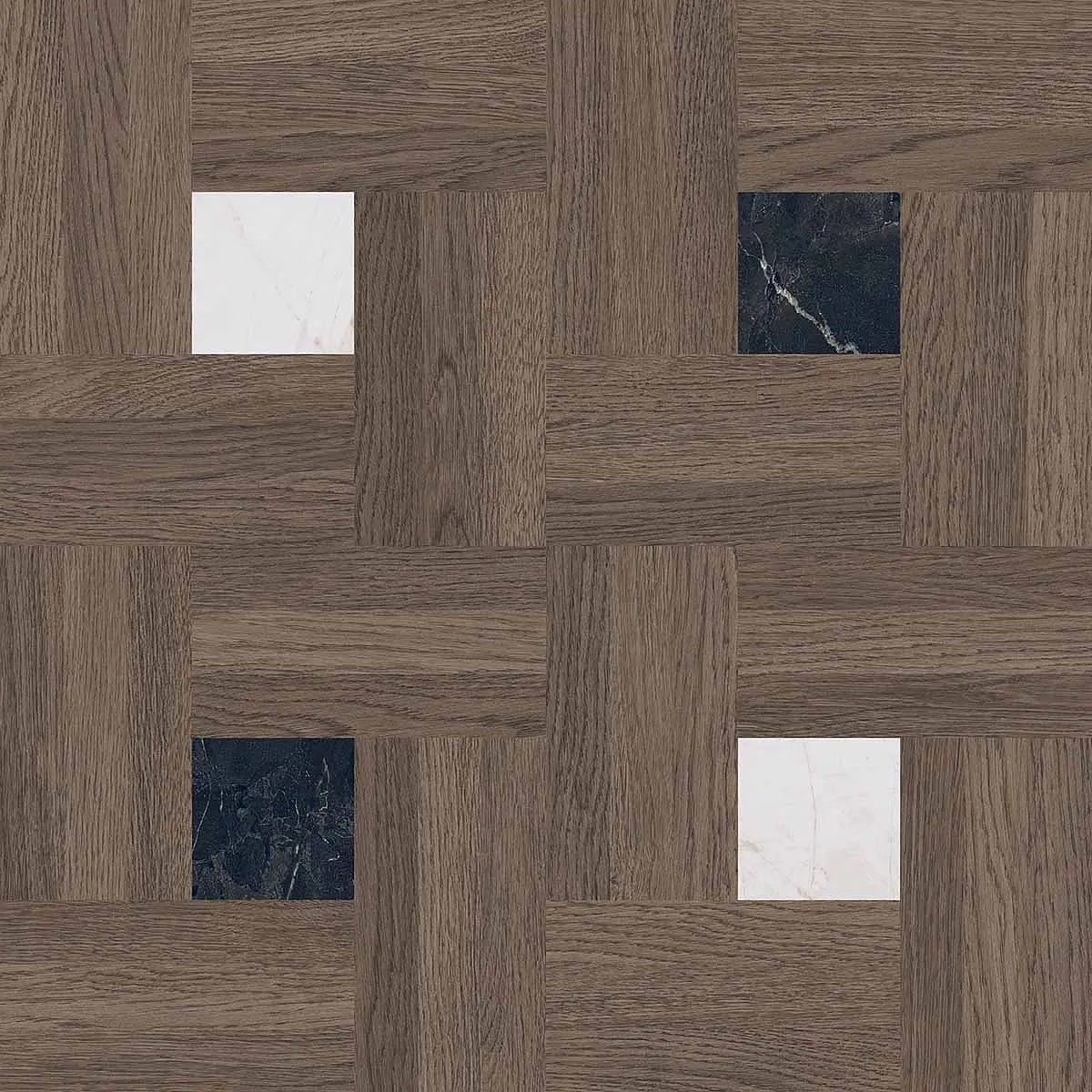 PF60020119 Leatherwood Chesterfield Ebony Nat 3D Rett 8.5mm 60x60 Versace (Gardenia Orchidea) фото 2