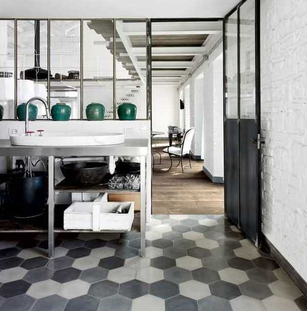 Hexagon Soft Grey 23x26 Ape Ceramica