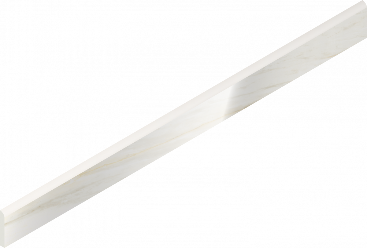 610130007474 Stellaris Carrara Ivory Battiscopa Lux 7.2x80 Italon
