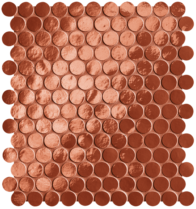 fRON Glim Rosso Cuore Round Mosaico Brillante 29,5x32,5 FAP Ceramiche