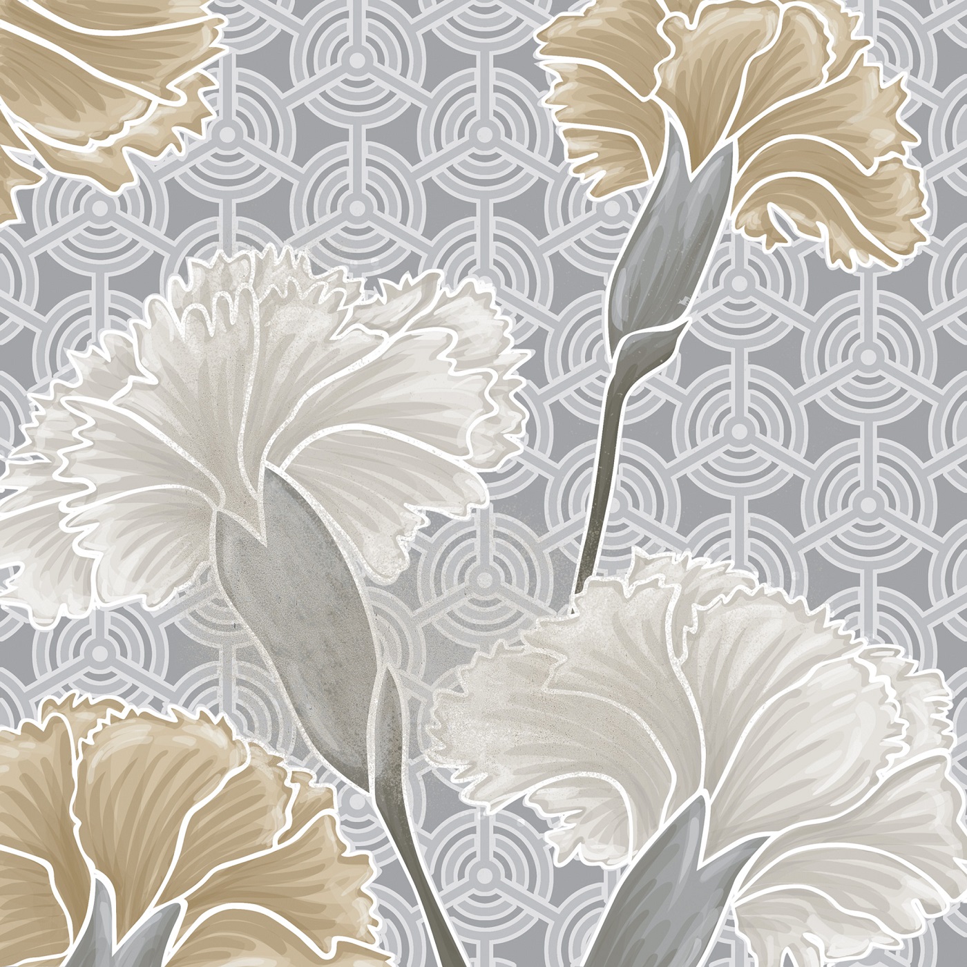 Flore Gris 20x20 (микс) VIVES