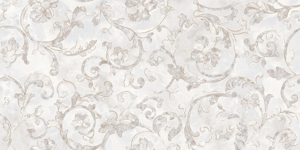 262550 FLOREALE ONICE BIANCO 39x78 Versace (Gardenia Orchidea)