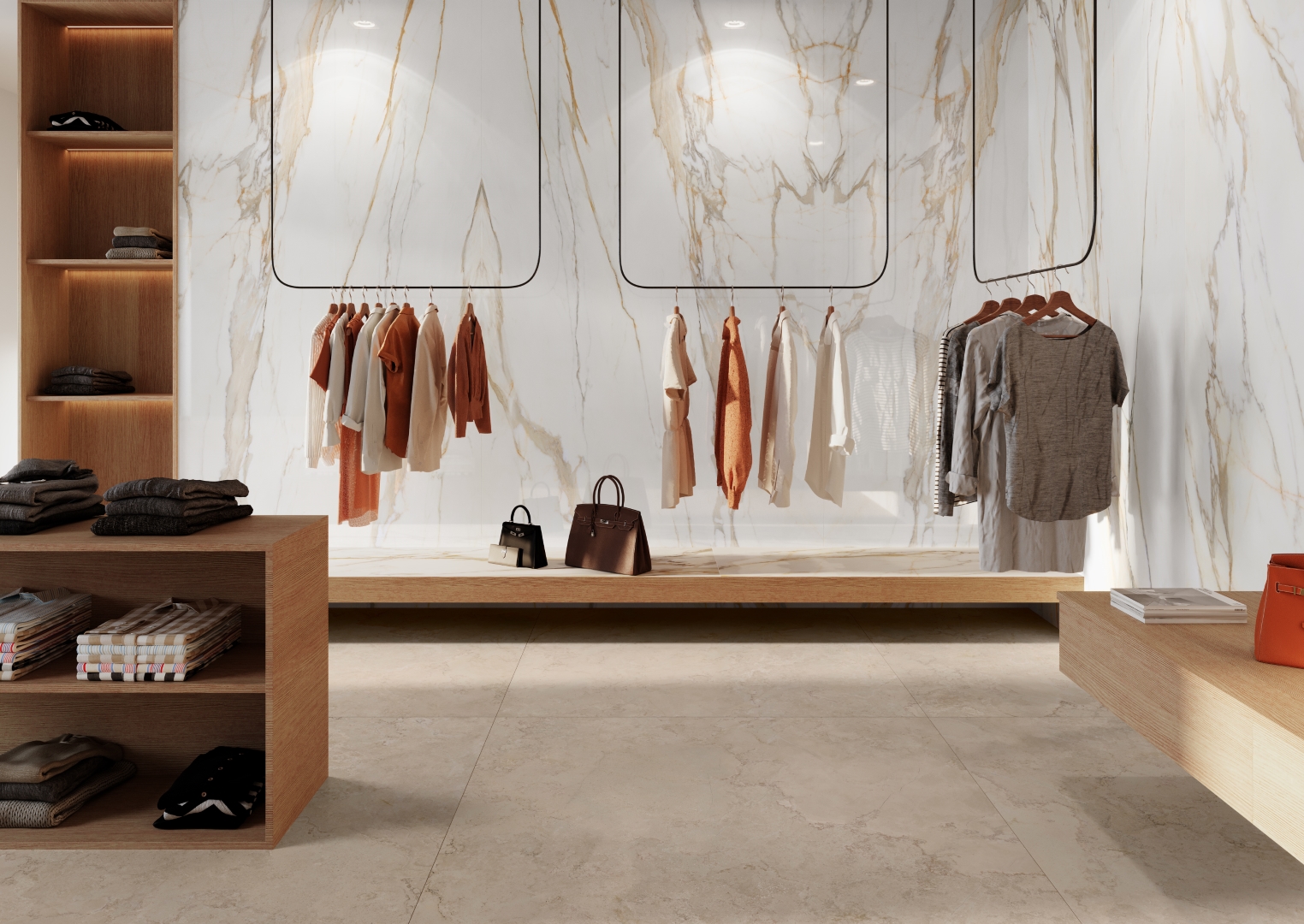 Calacatta Gold Gloss Polished 6mm 160x320 Venux Surface фото 4