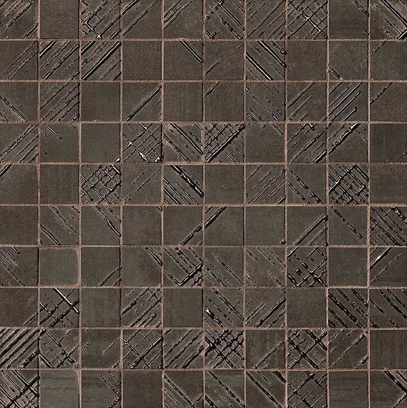 fOY1 Bloom Metal Brown Gold Mosaico 30,5x30,5 FAP Ceramiche