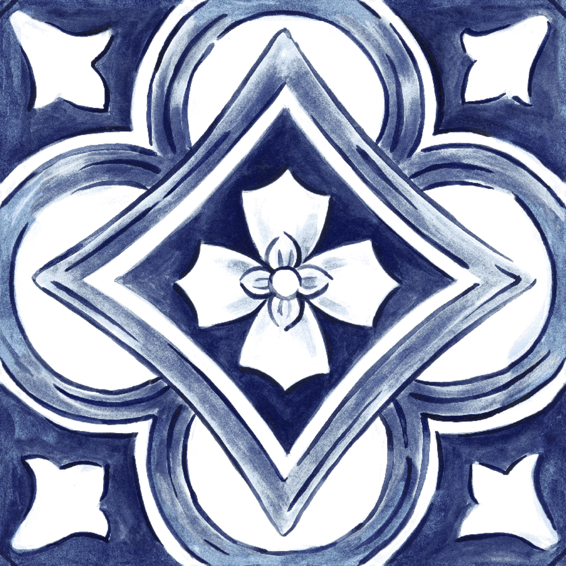 RC8G Amuri Decoro Maiolica Tappeto 1 Glossy RT 20х20 Ragno Marazzi