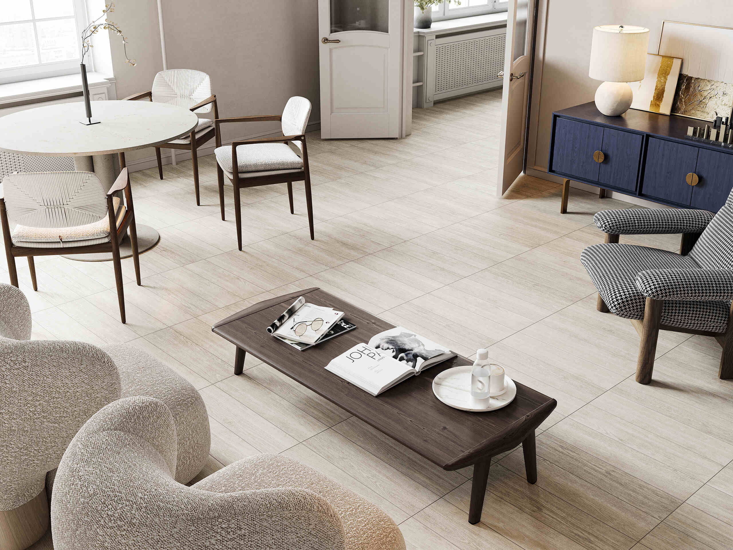 Плинтус RF01 Riff White Структурированный 7x60x8 Estima
