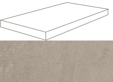 620070001121 Silver Grey Scalino Angolare DX Lap 33x60 Atlas Concorde Russia