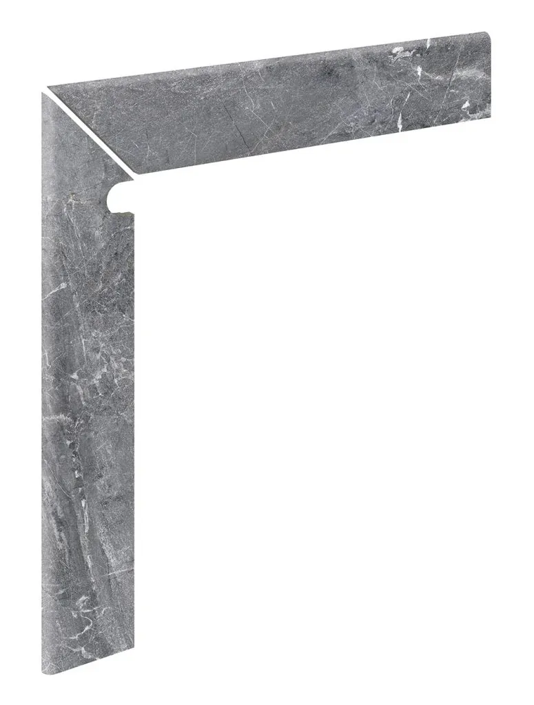 Плинтус для ступени ML левый Marble 441 Ceniza R9 596х596х11 Kerastep