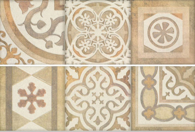 Ros. 9512 COMPOSICION RETRO II ARENA 30x90 Porcelanite Dos